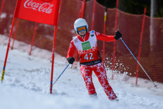 Downhill skiing competition